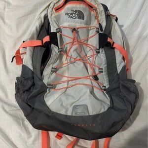 The North Face Gray and Coral Backpack